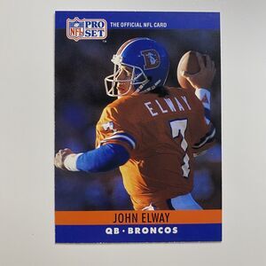 1990 Pro Set Football Card John Elway #88 Vintage